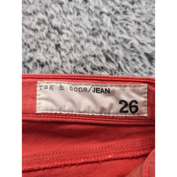 Rag & Bone Jeans Womens 26 Pink Zipper Capri Skinny Distressed Low Rise Stretch - Picture 4 of 11